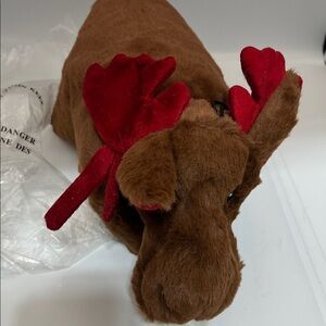 Huggle Moose Dog Toy – Tuffut Technology – Durable Plush –